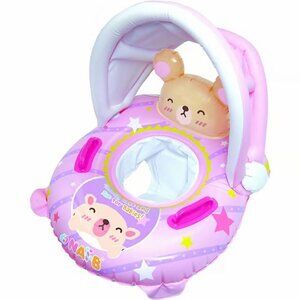 Nai-B K Hamster Cushion Parasol Baby Walker Swim Tube, Pink